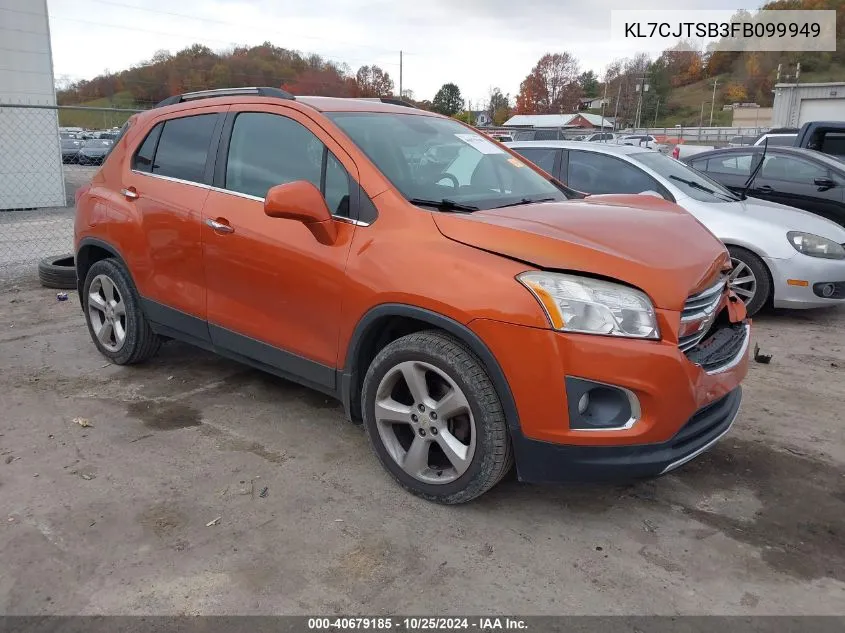 2015 Chevrolet Trax Ltz VIN: KL7CJTSB3FB099949 Lot: 40679185