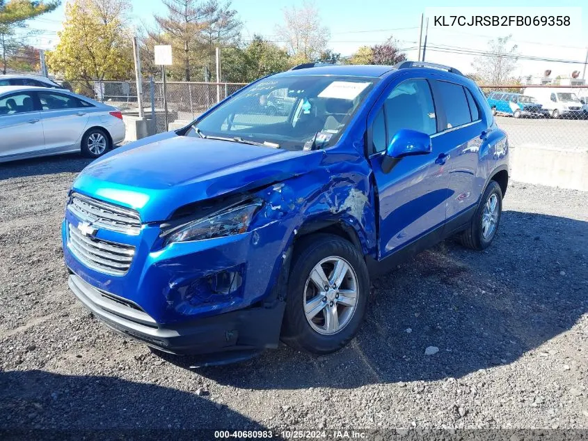 2015 Chevrolet Trax Lt VIN: KL7CJRSB2FB069358 Lot: 40680983