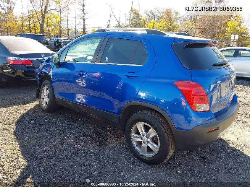 2015 Chevrolet Trax Lt VIN: KL7CJRSB2FB069358 Lot: 40680983