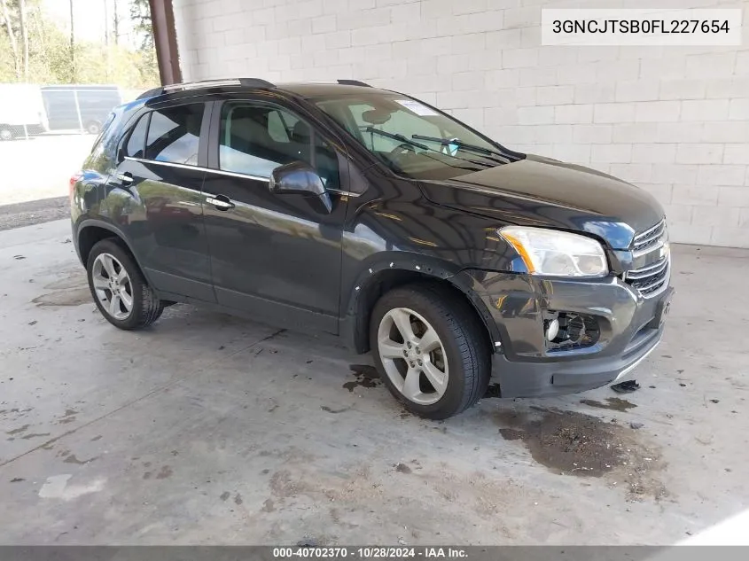 2015 Chevrolet Trax Ltz VIN: 3GNCJTSB0FL227654 Lot: 40702370