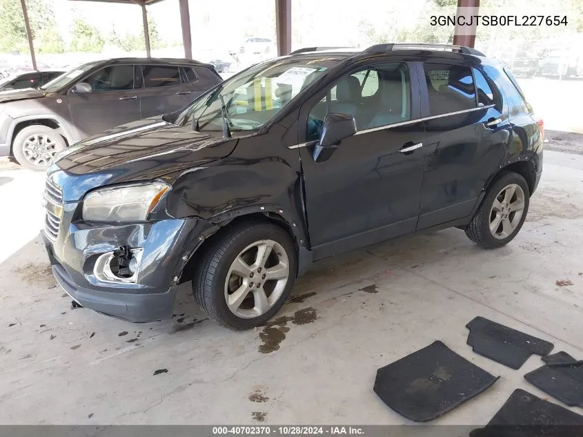 2015 Chevrolet Trax Ltz VIN: 3GNCJTSB0FL227654 Lot: 40702370