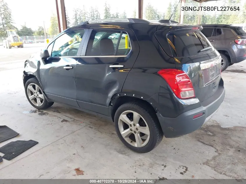 2015 Chevrolet Trax Ltz VIN: 3GNCJTSB0FL227654 Lot: 40702370