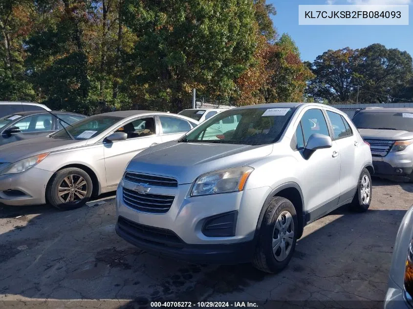 2015 Chevrolet Trax 1Ls VIN: KL7CJKSB2FB084093 Lot: 40705272