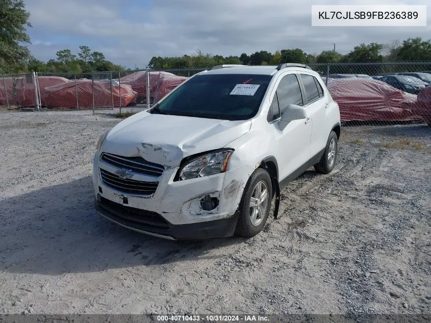 2015 Chevrolet Trax Lt VIN: KL7CJLSB9FB236389 Lot: 40710433