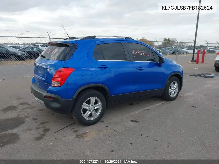 2015 Chevrolet Trax Lt VIN: KL7CJLSB7FB182624 Lot: 40732741