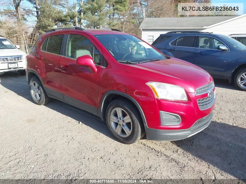 2015 Chevrolet Trax Lt VIN: KL7CJLSB6FB236043 Lot: 40771655