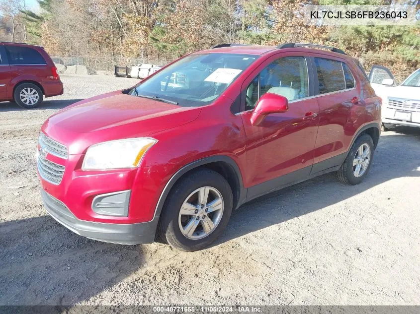 2015 Chevrolet Trax Lt VIN: KL7CJLSB6FB236043 Lot: 40771655