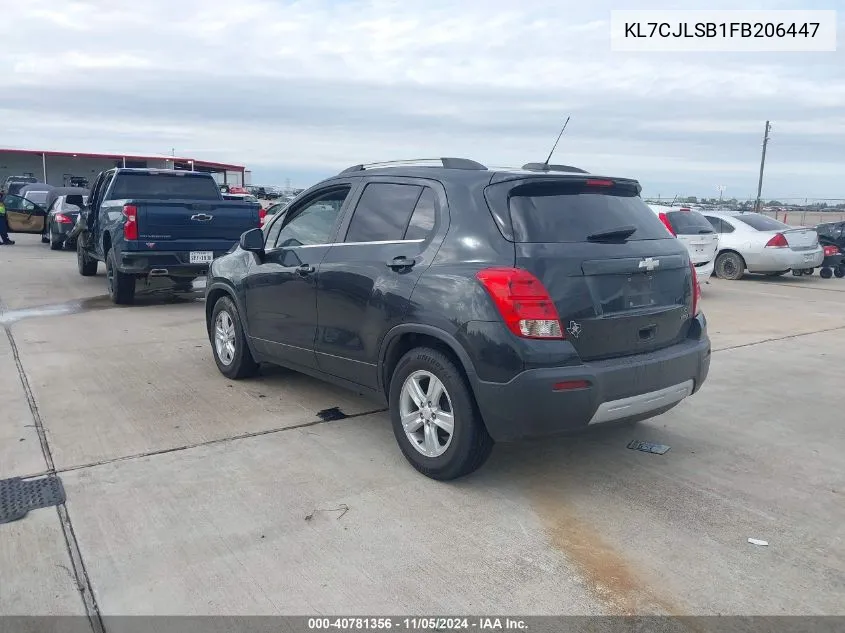 2015 Chevrolet Trax Lt VIN: KL7CJLSB1FB206447 Lot: 40781356