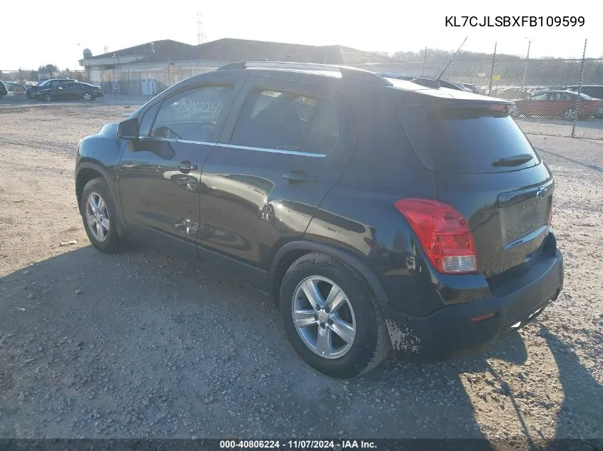 2015 Chevrolet Trax Lt VIN: KL7CJLSBXFB109599 Lot: 40806224