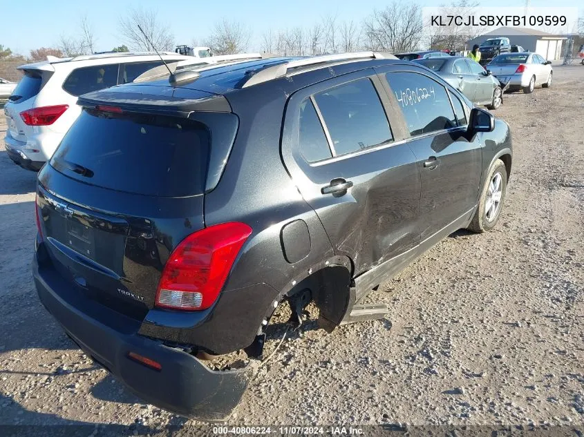 2015 Chevrolet Trax Lt VIN: KL7CJLSBXFB109599 Lot: 40806224