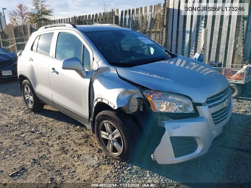 2015 Chevrolet Trax Lt VIN: 3GNCJRSB6FL173246 Lot: 40823594