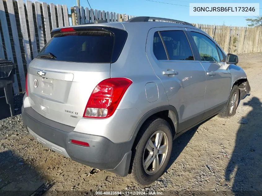 2015 Chevrolet Trax Lt VIN: 3GNCJRSB6FL173246 Lot: 40823594