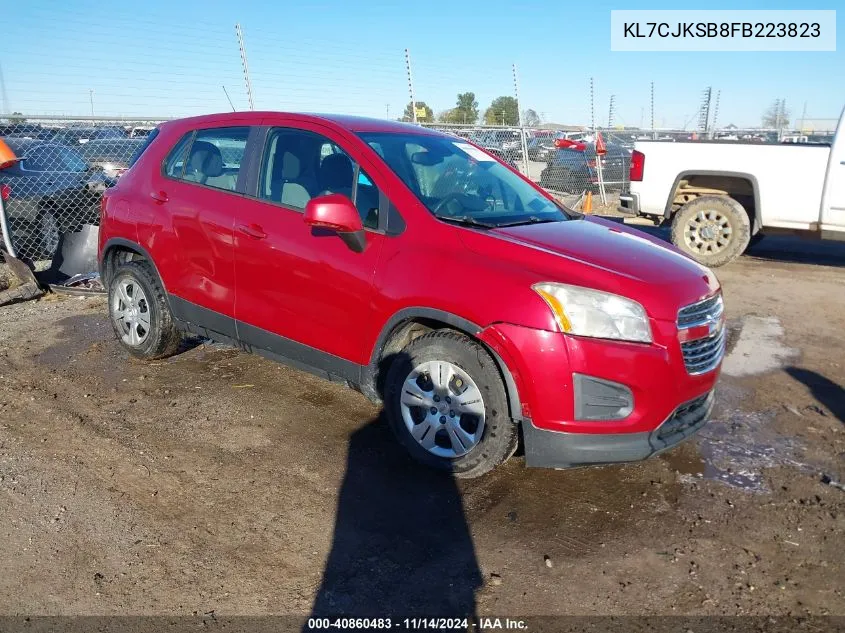 2015 Chevrolet Trax 1Ls VIN: KL7CJKSB8FB223823 Lot: 40860483