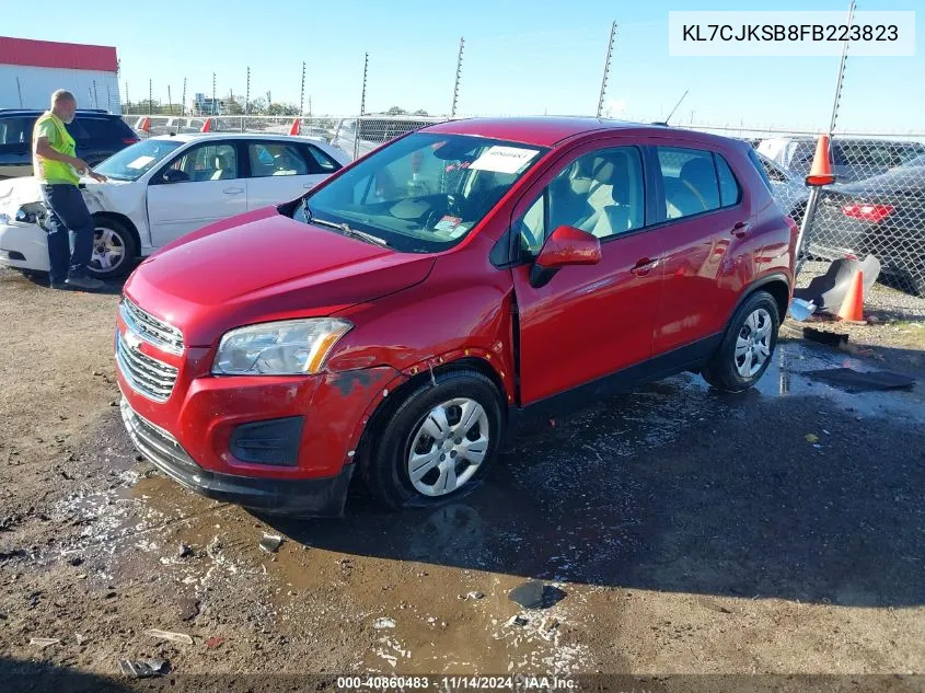 2015 Chevrolet Trax 1Ls VIN: KL7CJKSB8FB223823 Lot: 40860483