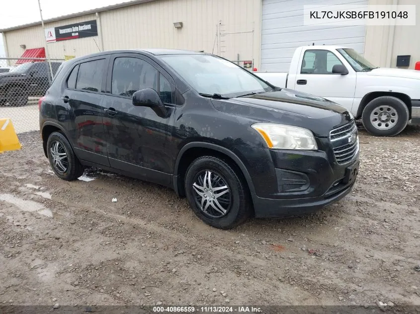 2015 Chevrolet Trax 1Ls VIN: KL7CJKSB6FB191048 Lot: 40866559