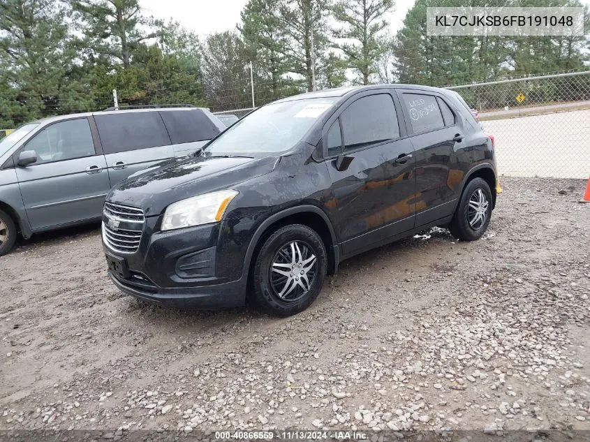 2015 Chevrolet Trax 1Ls VIN: KL7CJKSB6FB191048 Lot: 40866559