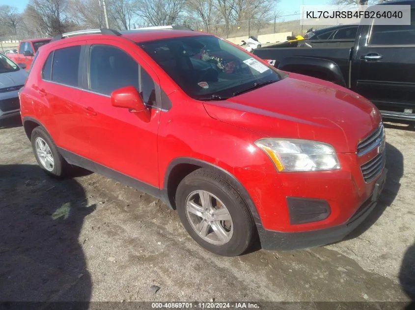 2015 Chevrolet Trax Lt VIN: KL7CJRSB4FB264040 Lot: 40869701