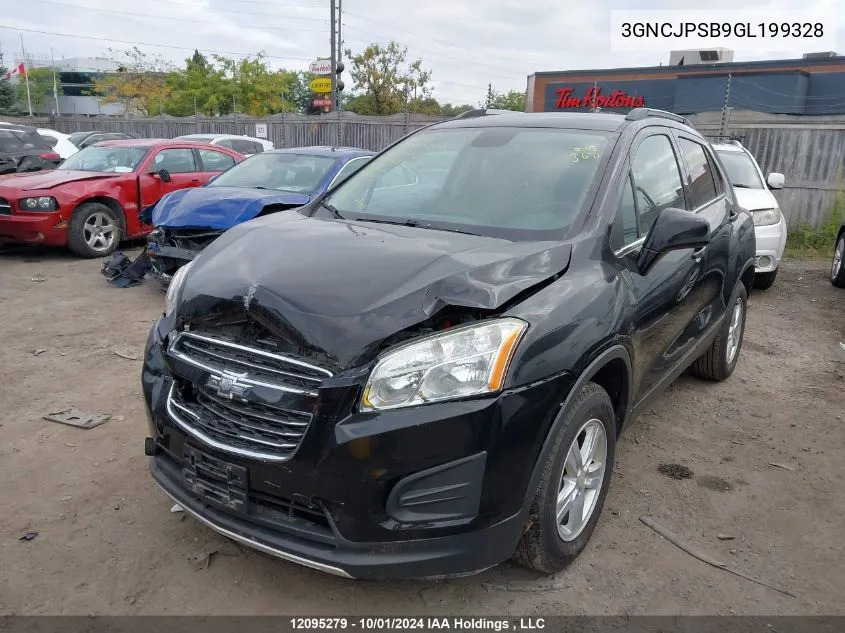 2016 Chevrolet Trax VIN: 3GNCJPSB9GL199328 Lot: 12095279