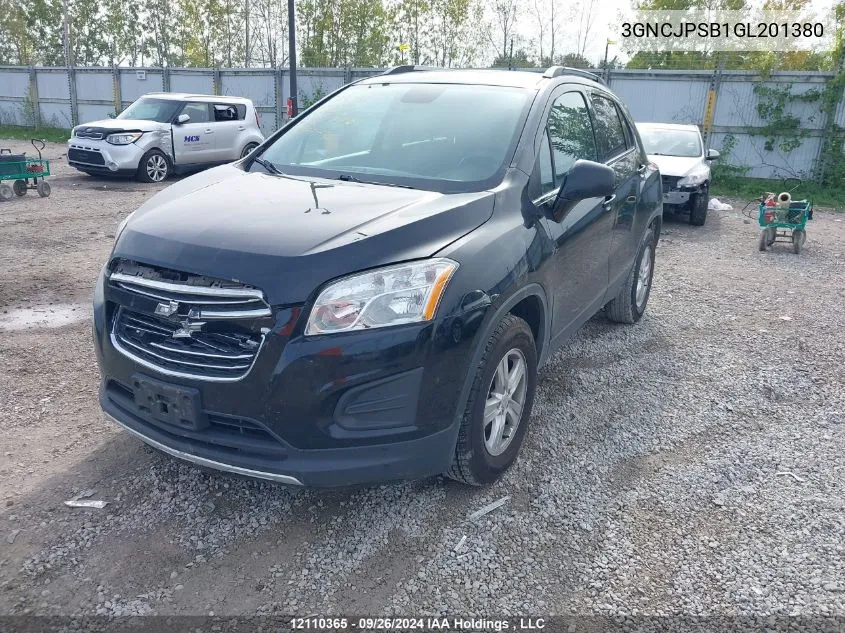 2016 Chevrolet Trax VIN: 3GNCJPSB1GL201380 Lot: 12110365