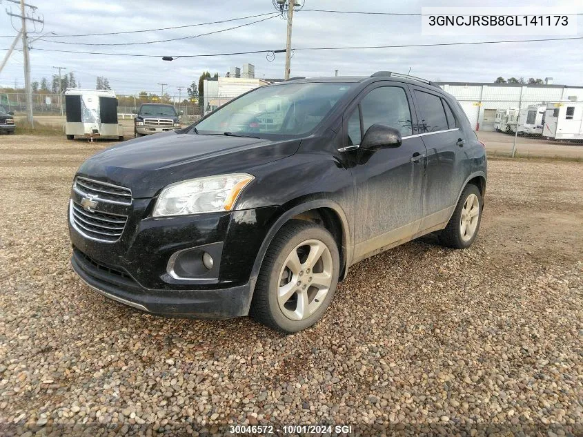 2016 Chevrolet Trax Ltz VIN: 3GNCJRSB8GL141173 Lot: 30046572