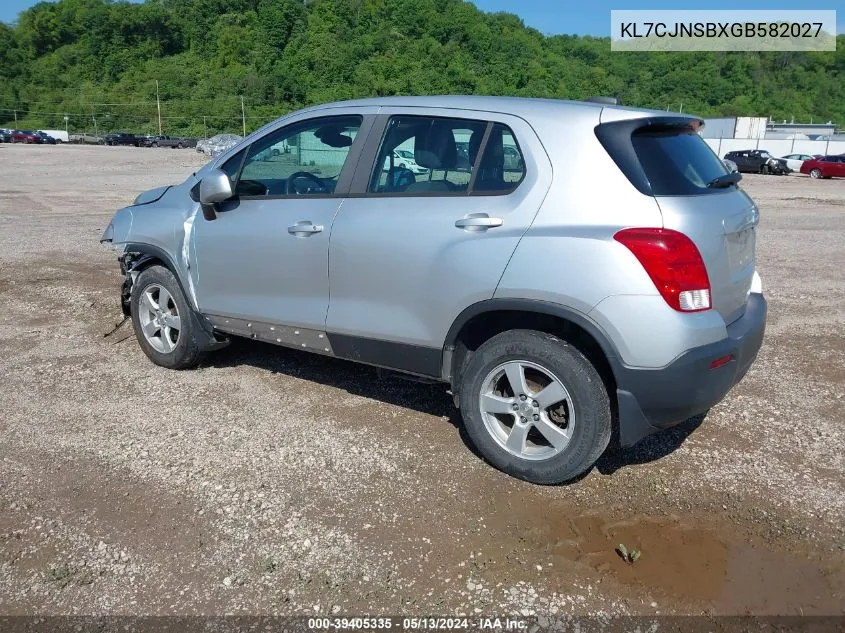 2016 Chevrolet Trax 1Ls VIN: KL7CJNSBXGB582027 Lot: 39405335