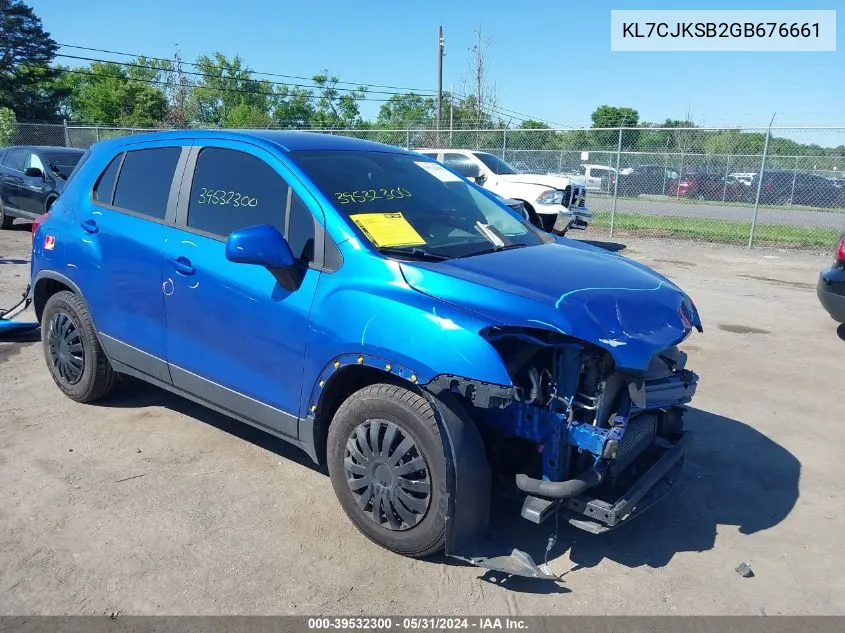 2016 Chevrolet Trax 1Ls VIN: KL7CJKSB2GB676661 Lot: 39532300