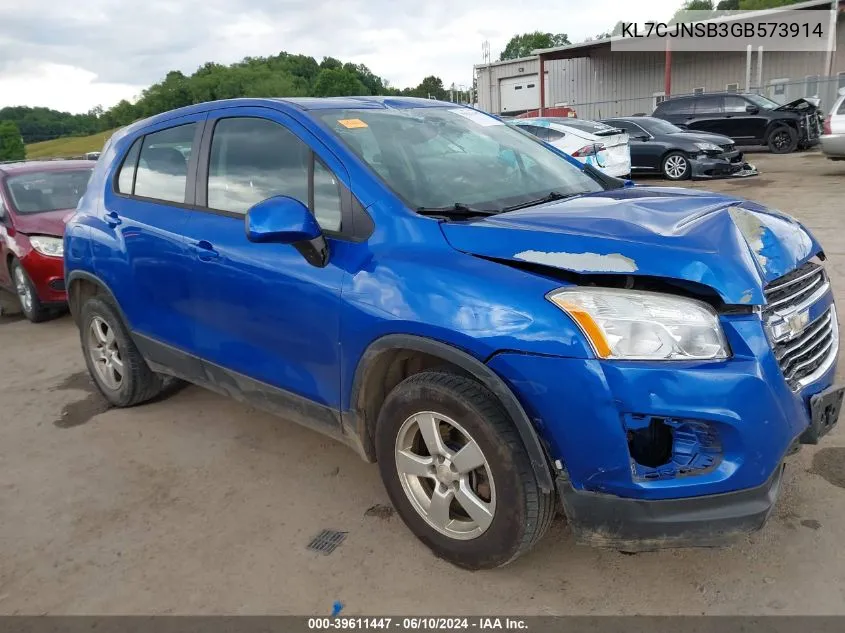 2016 Chevrolet Trax 1Ls VIN: KL7CJNSB3GB573914 Lot: 39611447