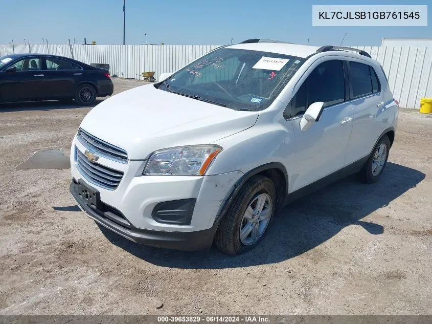 KL7CJLSB1GB761545 2016 Chevrolet Trax Lt