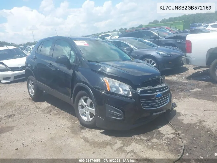 KL7CJNSB2GB572169 2016 Chevrolet Trax 1Ls