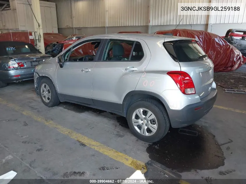 3GNCJKSB9GL259188 2016 Chevrolet Trax 1Ls