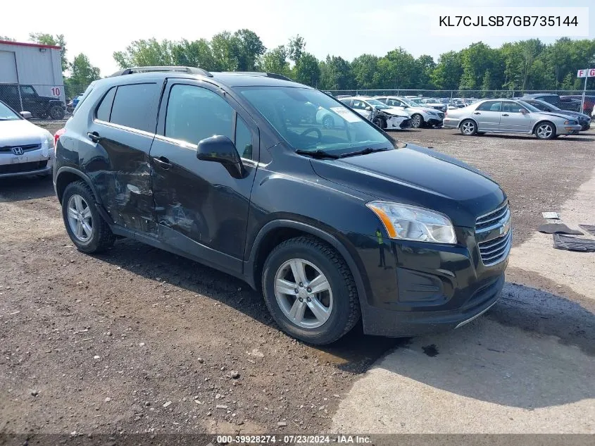 2016 Chevrolet Trax Lt VIN: KL7CJLSB7GB735144 Lot: 39928274