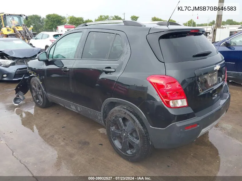 KL7CJMSB7GB646583 2016 Chevrolet Trax Ltz