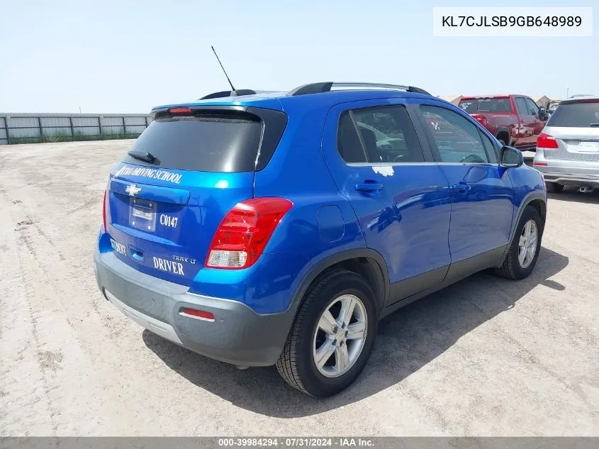 KL7CJLSB9GB648989 2016 Chevrolet Trax Lt