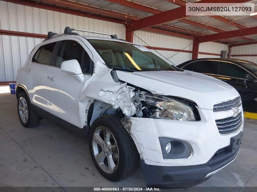 3GNCJMSB2GL127093 2016 Chevrolet Trax Ltz