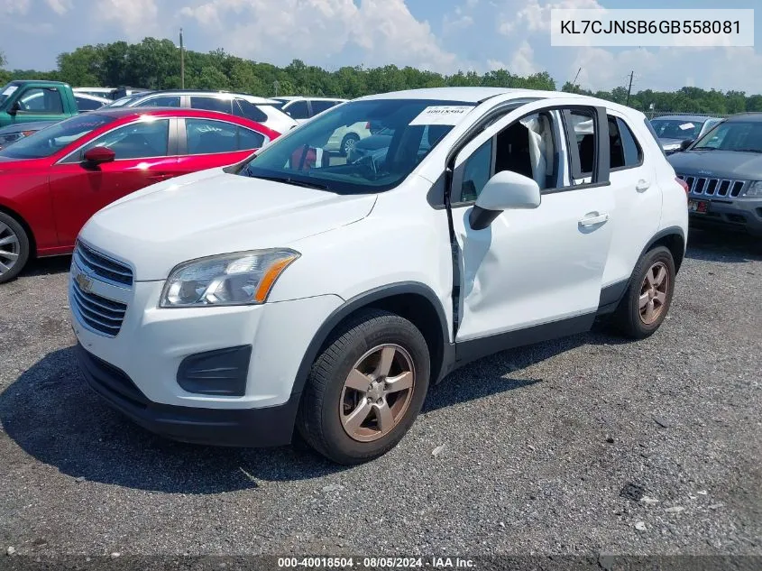 KL7CJNSB6GB558081 2016 Chevrolet Trax 1Ls