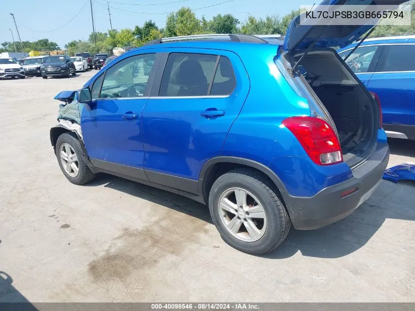 KL7CJPSB3GB665794 2016 Chevrolet Trax Lt