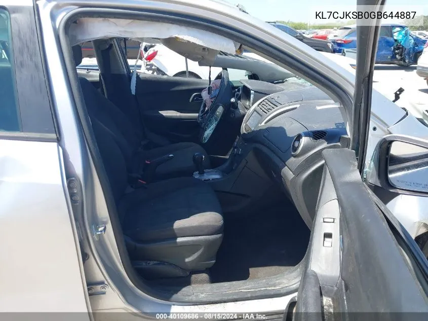 KL7CJKSB0GB644887 2016 Chevrolet Trax 1Ls