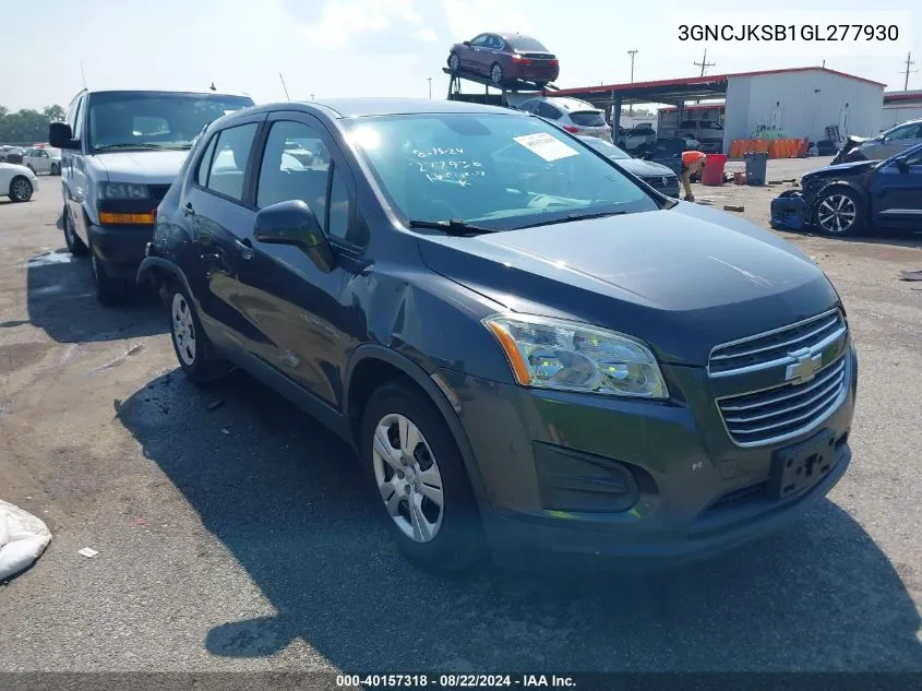 3GNCJKSB1GL277930 2016 Chevrolet Trax 1Ls