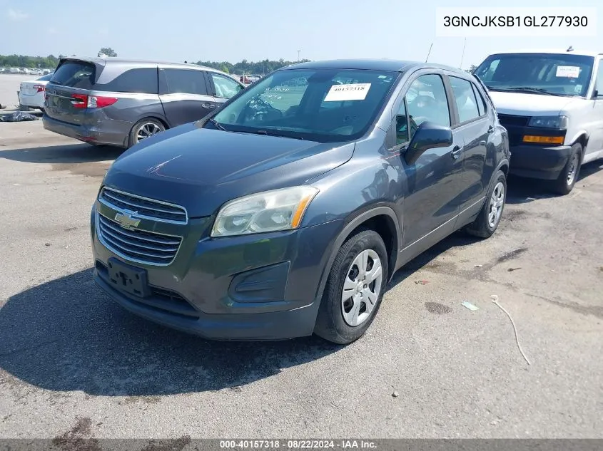 3GNCJKSB1GL277930 2016 Chevrolet Trax 1Ls