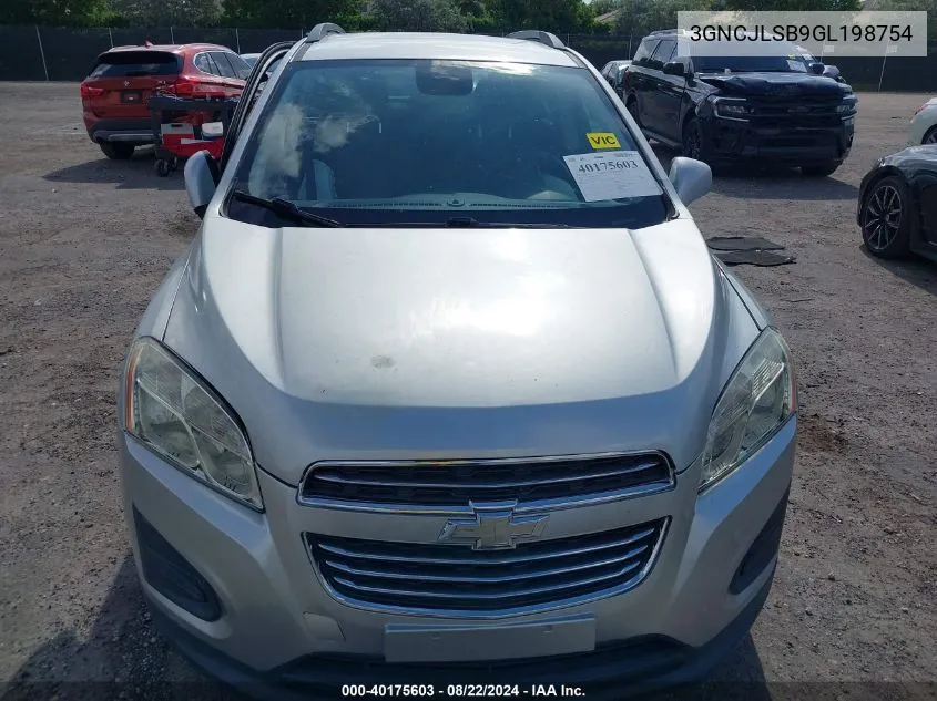 3GNCJLSB9GL198754 2016 Chevrolet Trax Lt