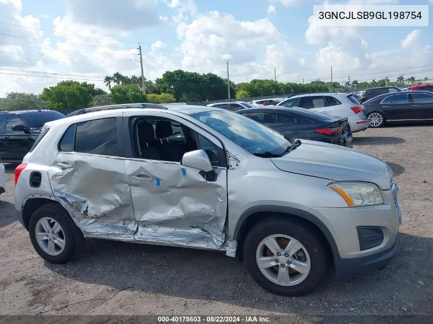 3GNCJLSB9GL198754 2016 Chevrolet Trax Lt