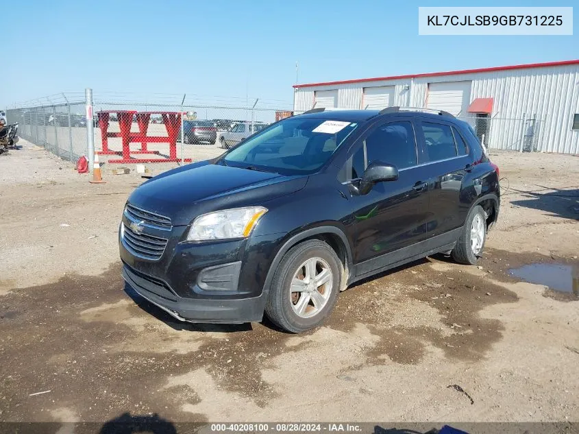 KL7CJLSB9GB731225 2016 Chevrolet Trax Lt