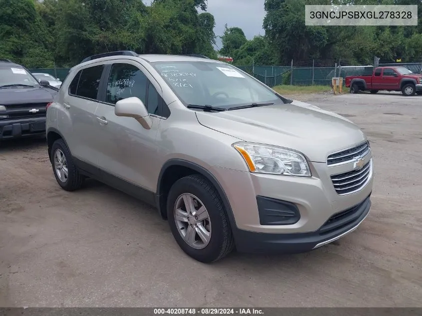 3GNCJPSBXGL278328 2016 Chevrolet Trax Lt