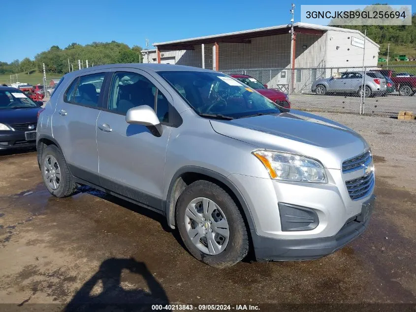 2016 Chevrolet Trax 1Ls VIN: 3GNCJKSB9GL256694 Lot: 40213843