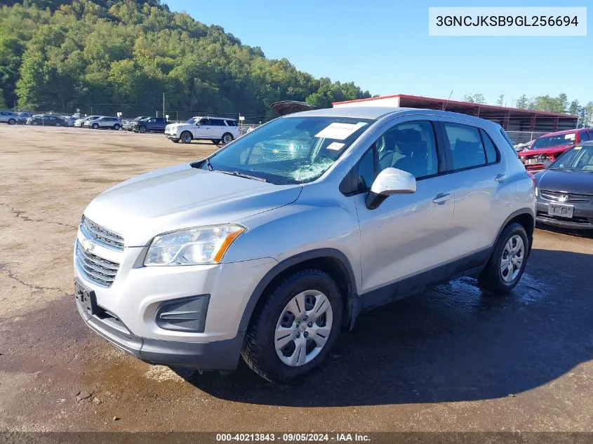 2016 Chevrolet Trax 1Ls VIN: 3GNCJKSB9GL256694 Lot: 40213843