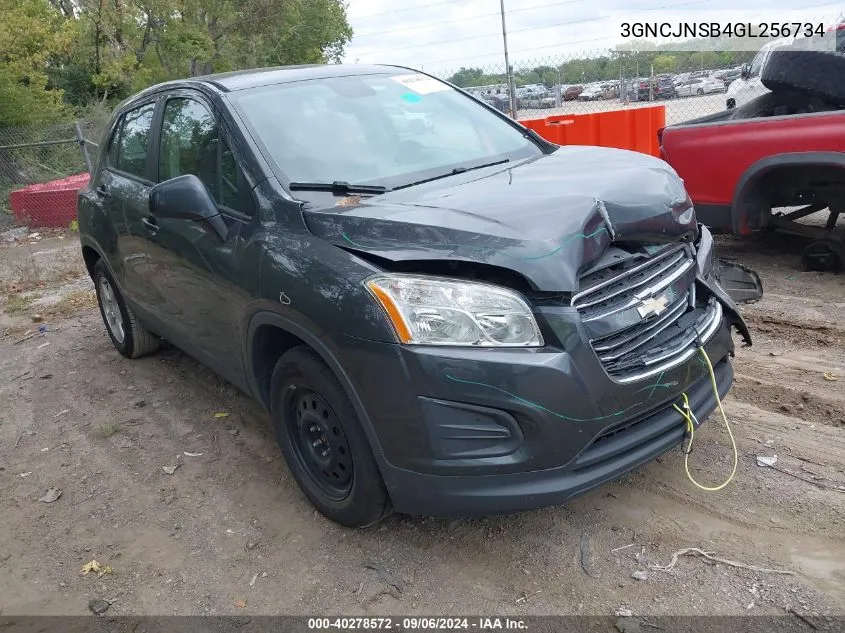 2016 Chevrolet Trax 1Ls VIN: 3GNCJNSB4GL256734 Lot: 40278572