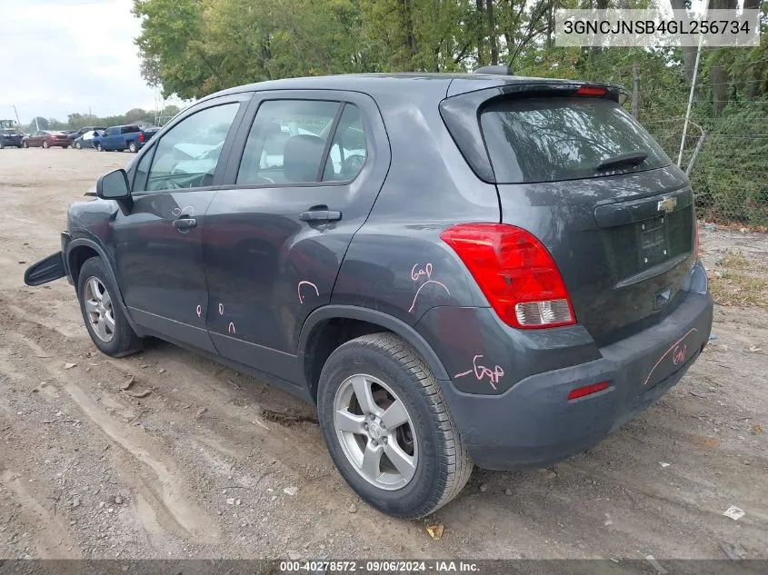 2016 Chevrolet Trax 1Ls VIN: 3GNCJNSB4GL256734 Lot: 40278572