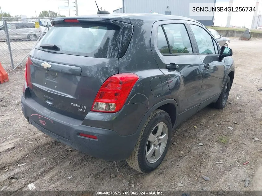 2016 Chevrolet Trax 1Ls VIN: 3GNCJNSB4GL256734 Lot: 40278572