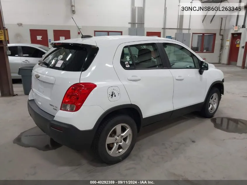 3GNCJNSB6GL263345 2016 Chevrolet Trax 1Ls