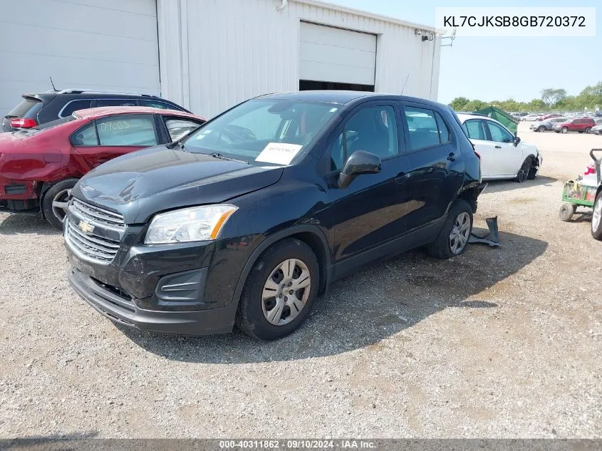 2016 Chevrolet Trax 1Ls VIN: KL7CJKSB8GB720372 Lot: 40311862